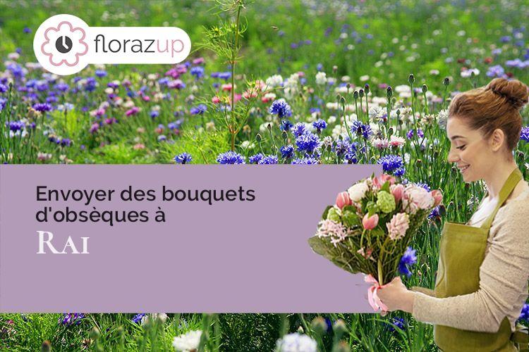 compositions de fleurs pour des funérailles à Rai (Orne/61270)
