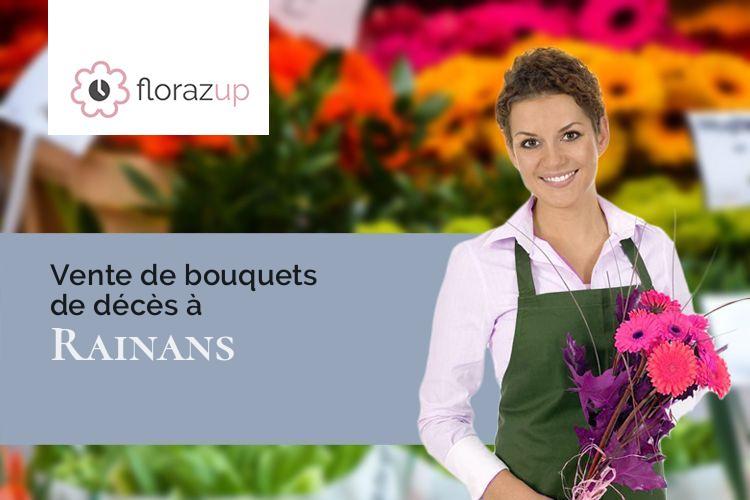 couronnes florales pour des obsèques à Rainans (Jura/39290)