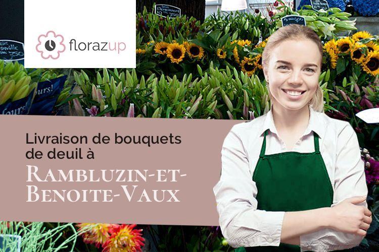 créations de fleurs pour un enterrement à Rambluzin-et-Benoite-Vaux (Meuse/55220)