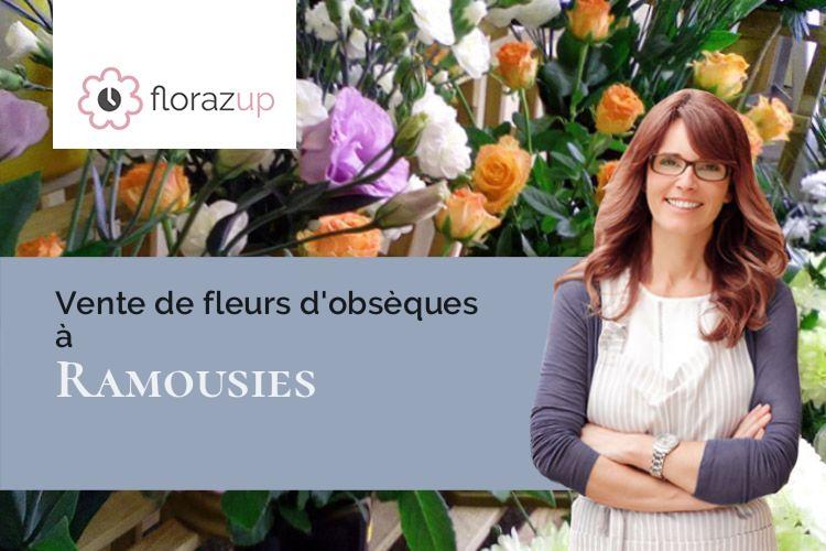 fleurs deuil pour un décès à Ramousies (Nord/59177)