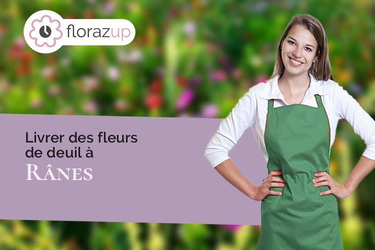 coeur de fleurs pour un deuil à Rânes (Orne/61150)