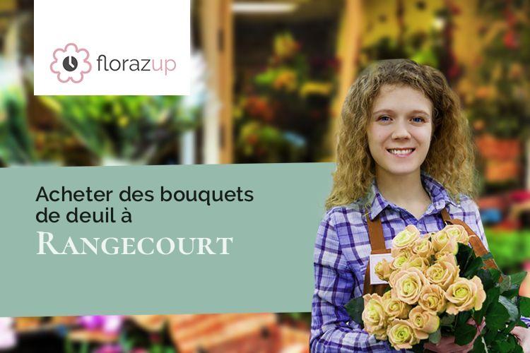 coeurs de fleurs pour des funérailles à Rangecourt (Haute-Marne/52140)