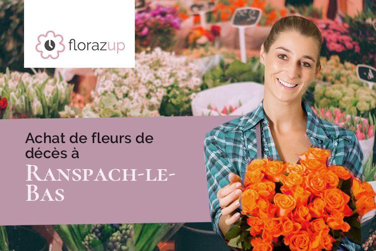 créations de fleurs pour un enterrement à Ranspach-le-Bas (Haut-Rhin/68730)