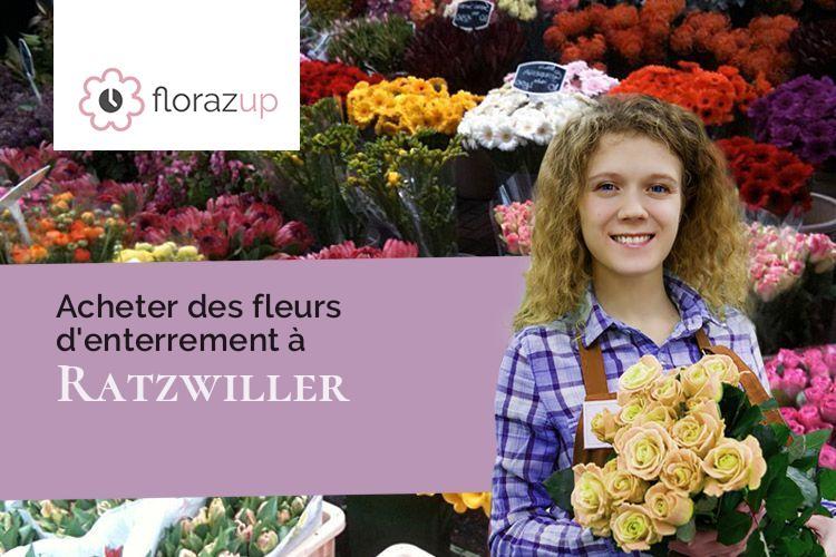 compositions florales pour un enterrement à Ratzwiller (Bas-Rhin/67430)