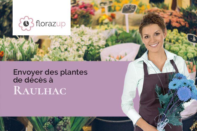 coeurs de fleurs pour un enterrement à Raulhac (Cantal/15800)