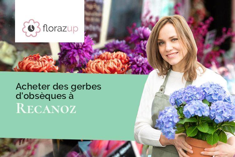 bouquets de fleurs pour un deuil à Recanoz (Jura/39230)