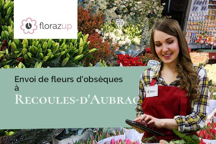 coeurs de fleurs pour des funérailles à Recoules-d'Aubrac (Lozère/48260)