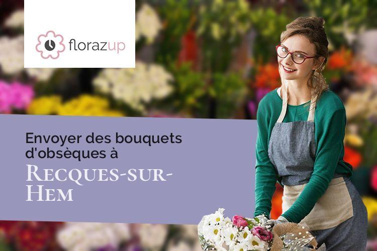 couronnes de fleurs pour un enterrement à Recques-sur-Hem (Pas-de-Calais/62890)