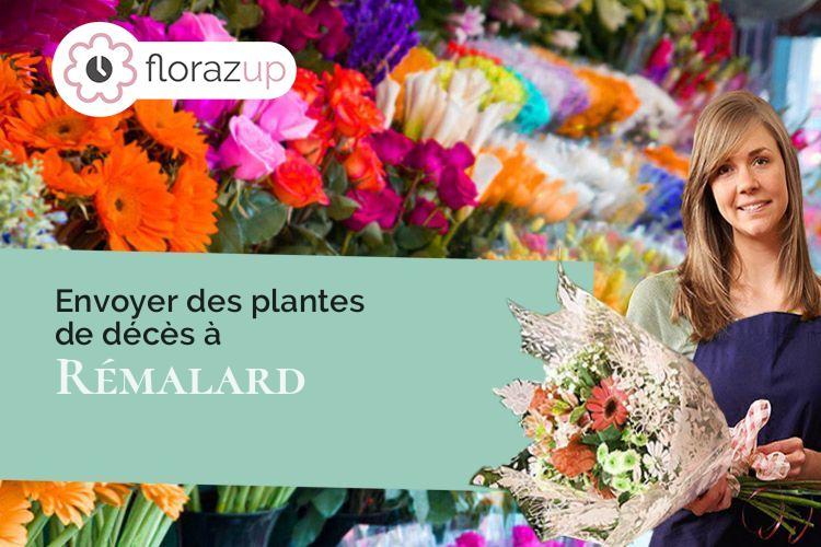 couronnes florales pour des funérailles à Rémalard (Orne/61110)