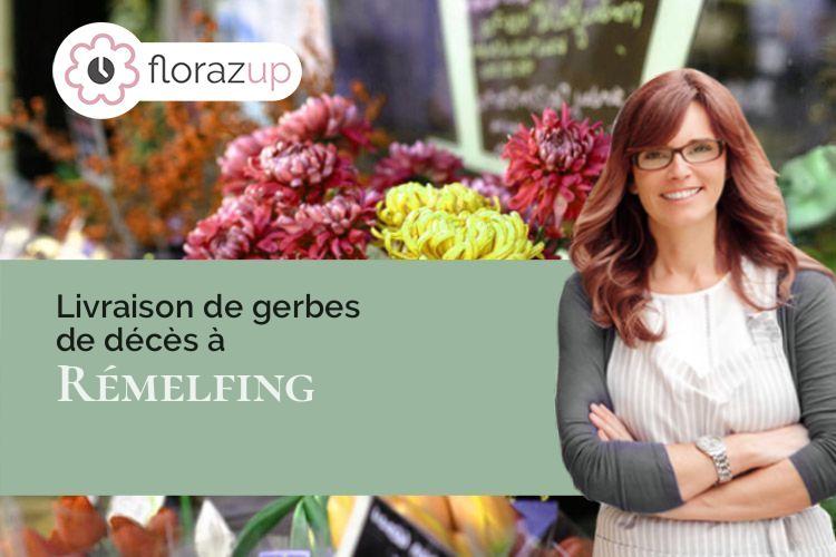 couronnes florales pour un décès à Rémelfing (Moselle/57200)