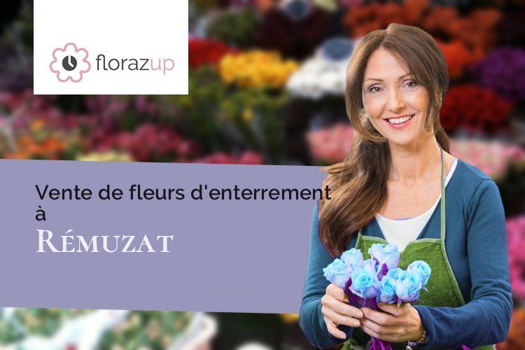 gerbes de fleurs pour un enterrement à Rémuzat (Drôme/26510)