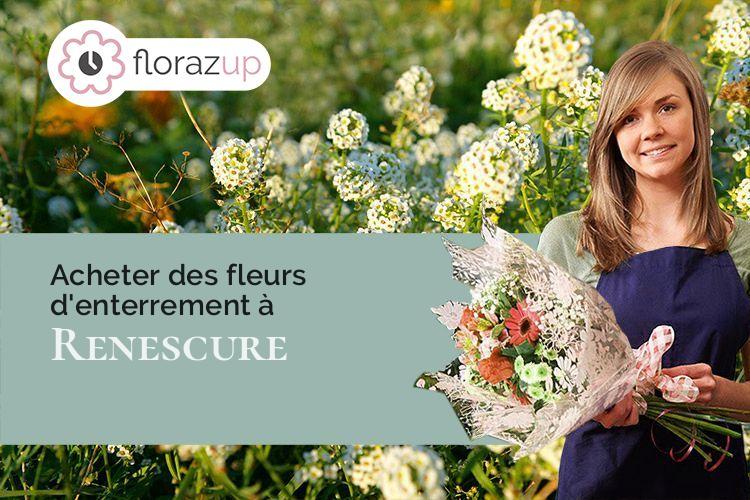 coeur de fleurs pour des funérailles à Renescure (Nord/59173)