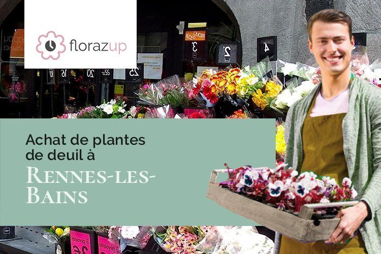 fleurs deuil pour des funérailles à Rennes-les-Bains (Aude/11190)