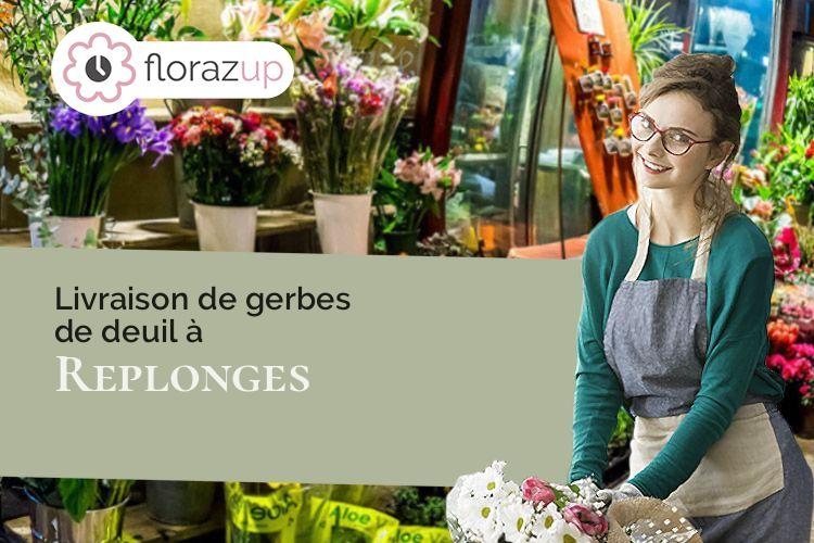 compositions de fleurs pour des funérailles à Replonges (Ain/01620)