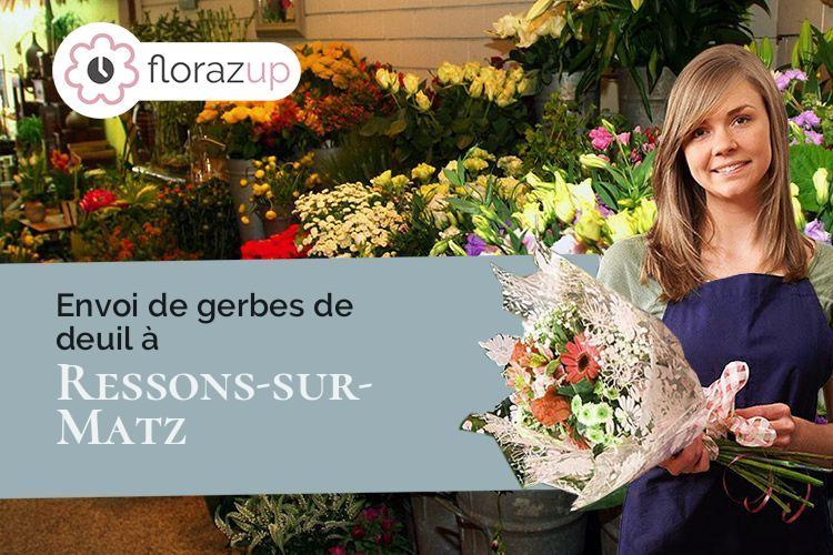 fleurs deuil pour des obsèques à Ressons-sur-Matz (Oise/60490)