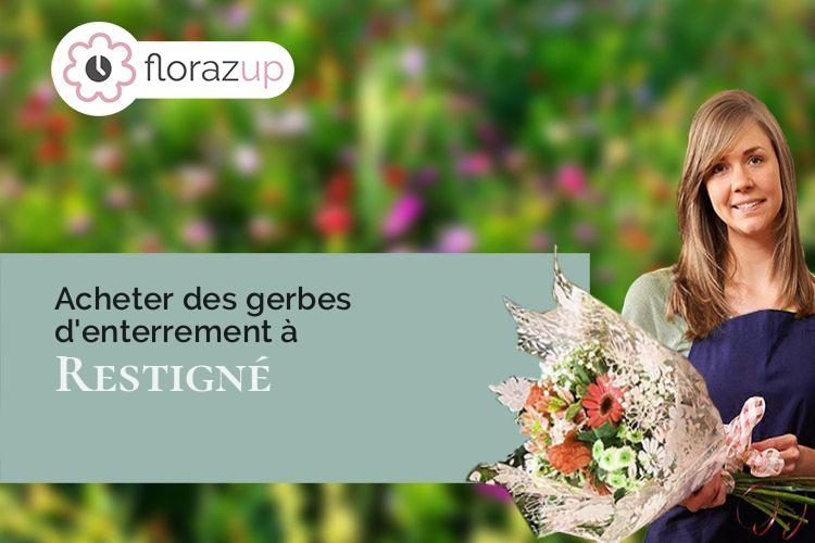 coeur de fleurs pour un décès à Restigné (Indre-et-Loire/37140)