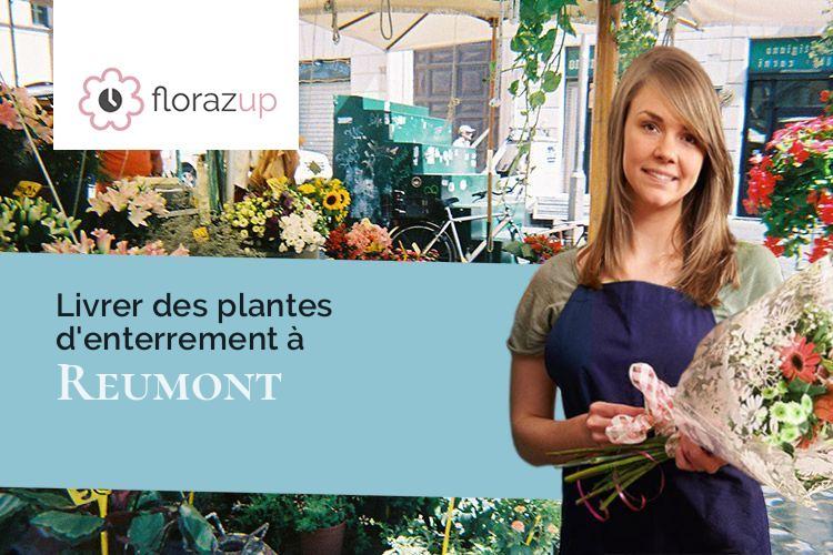 créations de fleurs pour un enterrement à Reumont (Nord/59980)