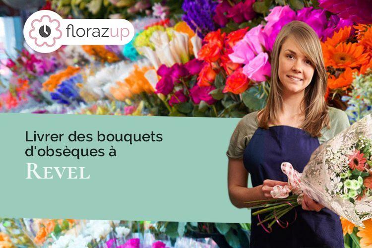 fleurs deuil pour des funérailles à Revel (Isère/38420)