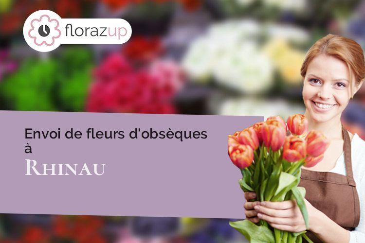 coeur de fleurs pour une crémation à Rhinau (Bas-Rhin/67860)