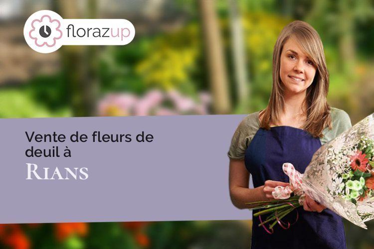 créations de fleurs pour un décès à Rians (Var/83560)