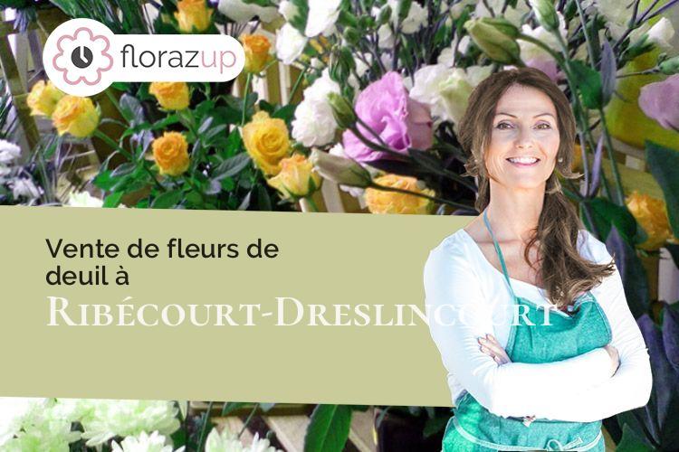 créations de fleurs pour un décès à Ribécourt-Dreslincourt (Oise/60170)