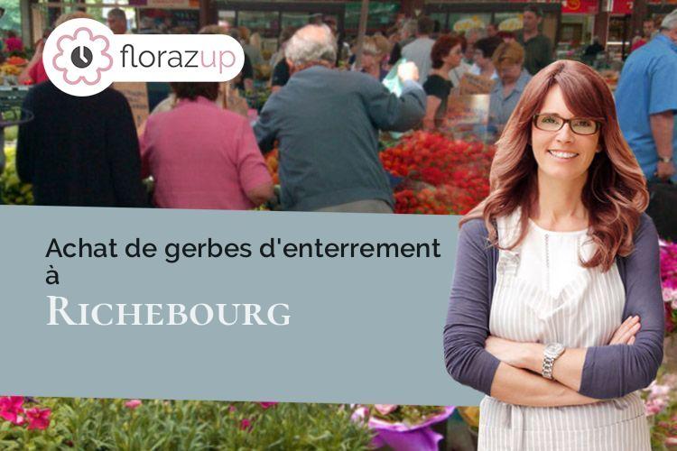 couronnes florales pour une crémation à Richebourg (Pas-de-Calais/62136)