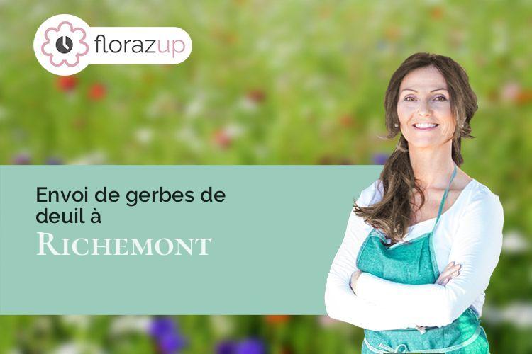 créations de fleurs pour un décès à Richemont (Moselle/57270)