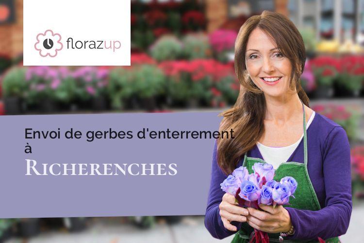 couronnes de fleurs pour un décès à Richerenches (Vaucluse/84600)