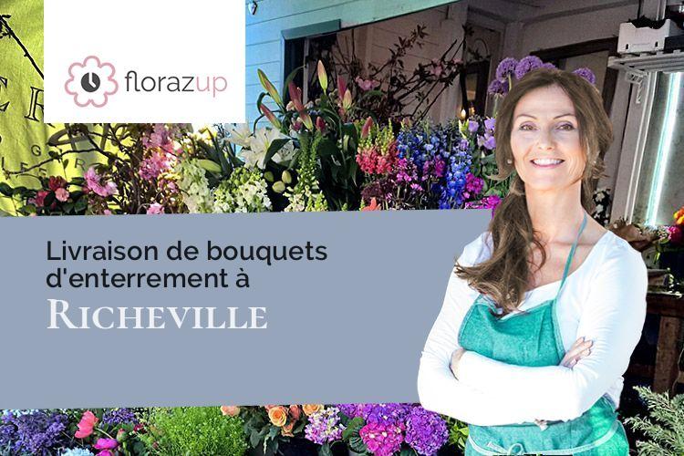 compositions de fleurs pour une crémation à Richeville (Eure/27420)