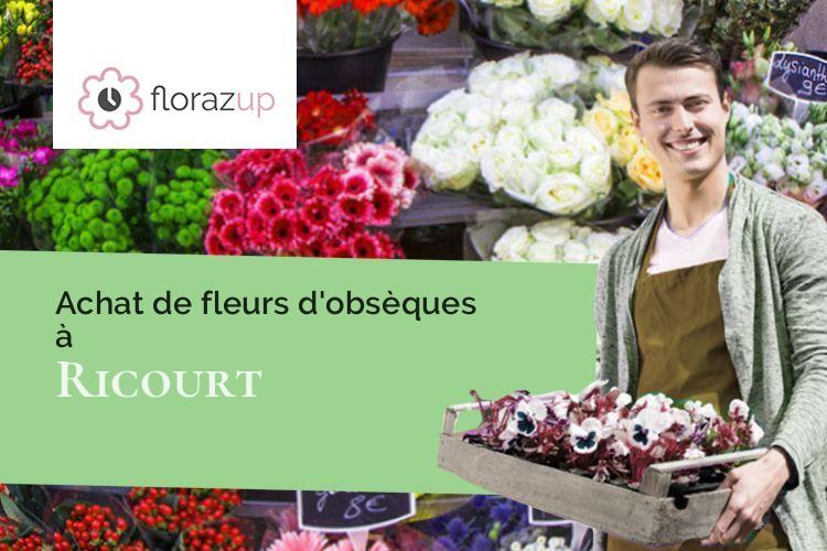 couronnes florales pour un deuil à Ricourt (Gers/32230)