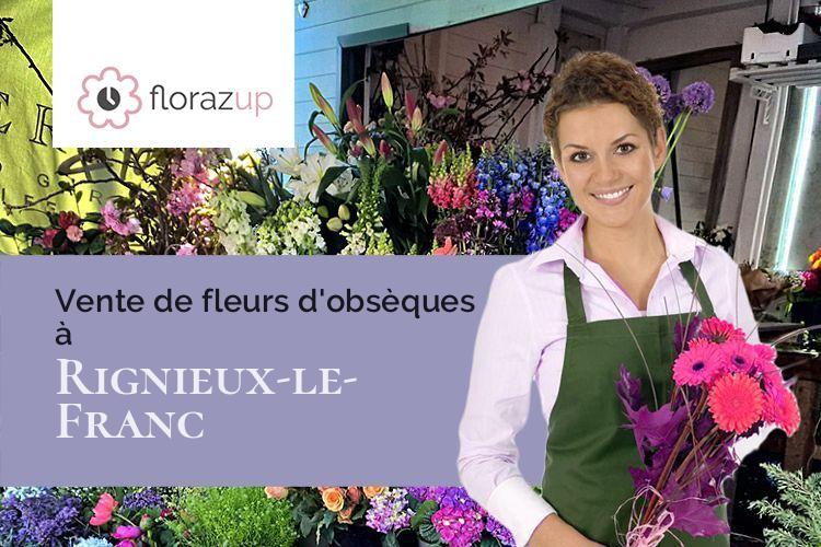 créations de fleurs pour des obsèques à Rignieux-le-Franc (Ain/01800)