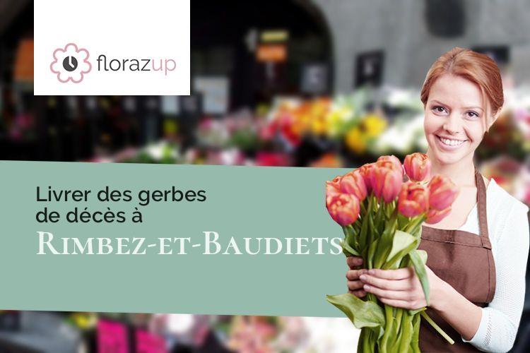 coeurs de fleurs pour un décès à Rimbez-et-Baudiets (Landes/40310)