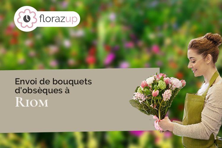 compositions de fleurs pour un enterrement à Riom (Puy-de-Dôme/63200)
