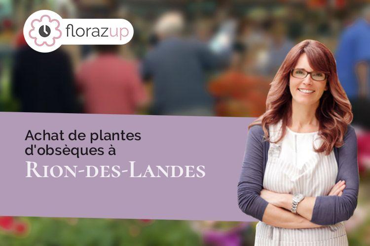 couronnes florales pour des obsèques à Rion-des-Landes (Landes/40370)