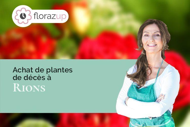 couronnes florales pour des funérailles à Rions (Gironde/33410)