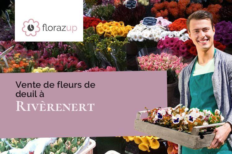 couronnes de fleurs pour un deuil à Rivèrenert (Ariège/09200)