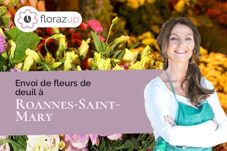 croix de fleurs pour un enterrement à Roannes-Saint-Mary (Cantal/15220)