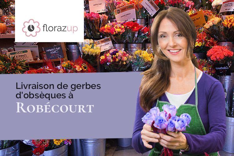 compositions de fleurs pour un décès à Robécourt (Vosges/88320)