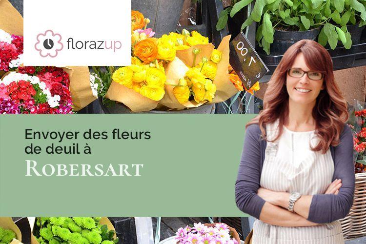 coeurs de fleurs pour des obsèques à Robersart (Nord/59550)