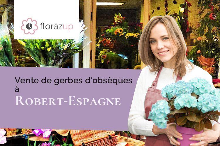 compositions florales pour des funérailles à Robert-Espagne (Meuse/55000)