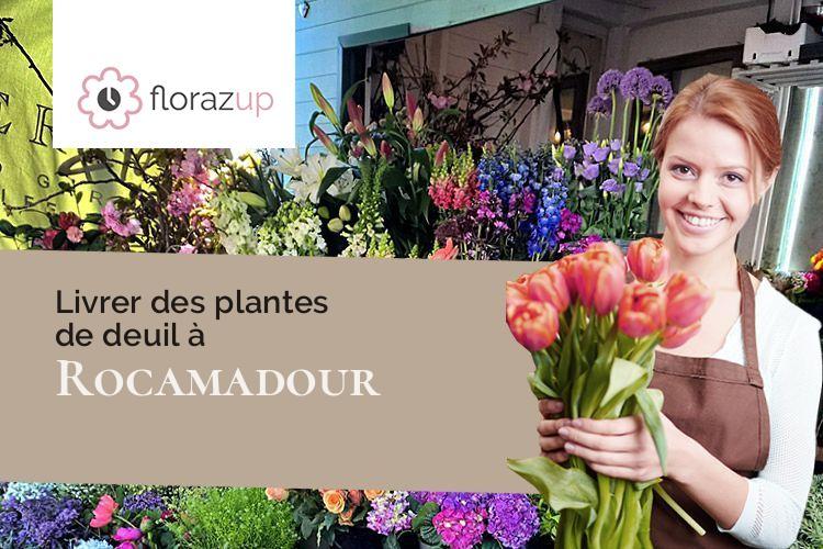 créations florales pour un décès à Rocamadour (Lot/46500)