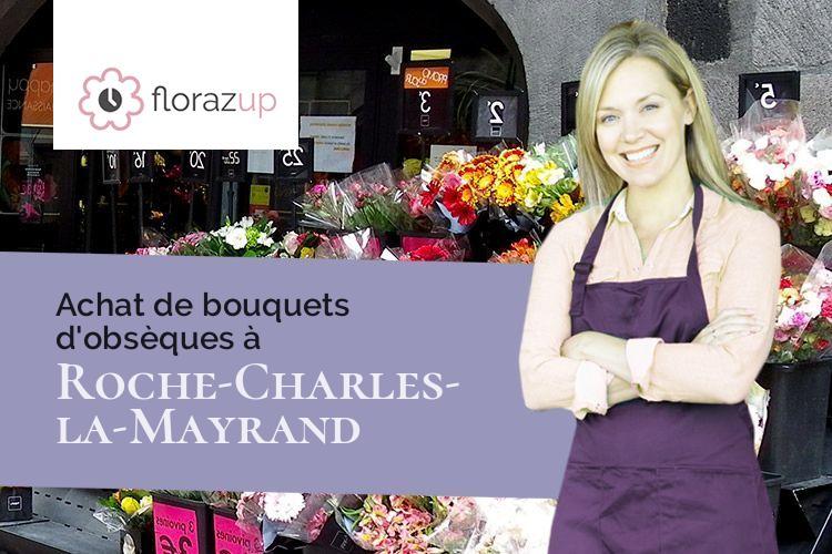 couronnes de fleurs pour un décès à Roche-Charles-la-Mayrand (Puy-de-Dôme/63420)