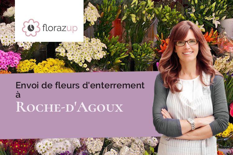 bouquets de fleurs pour un enterrement à Roche-d'Agoux (Puy-de-Dôme/63330)