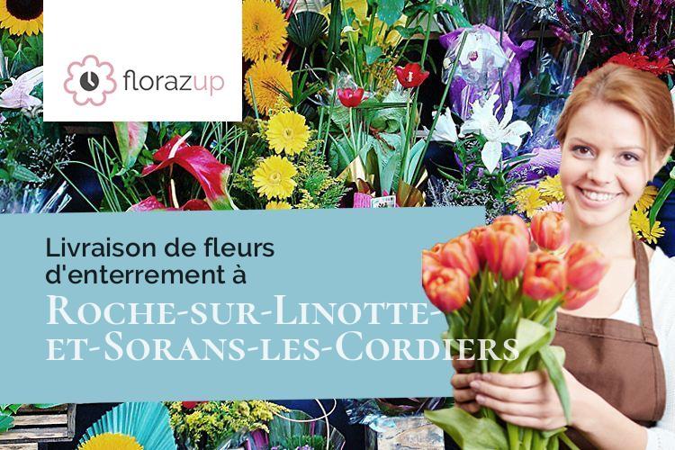 gerbes de fleurs pour des obsèques à Roche-sur-Linotte-et-Sorans-les-Cordiers (Haute-Saône/70230)