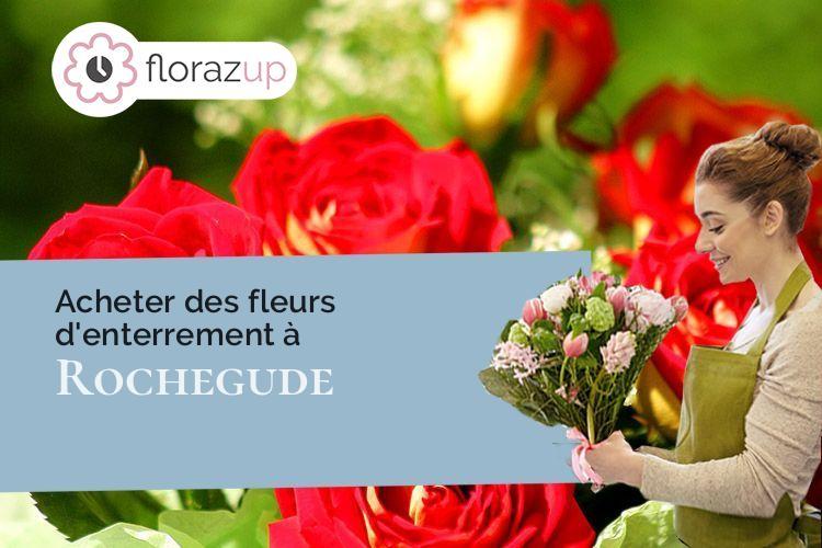 couronnes florales pour des funérailles à Rochegude (Drôme/26790)