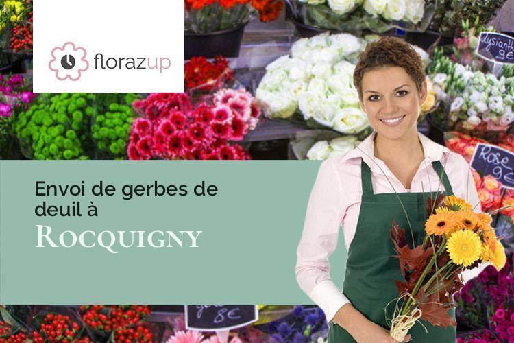 coeurs de fleurs pour un enterrement à Rocquigny (Pas-de-Calais/62450)
