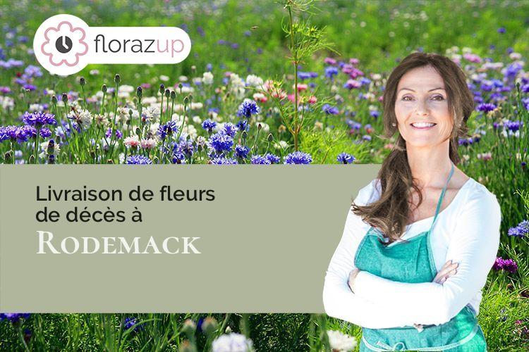 fleurs deuil pour une crémation à Rodemack (Moselle/57570)