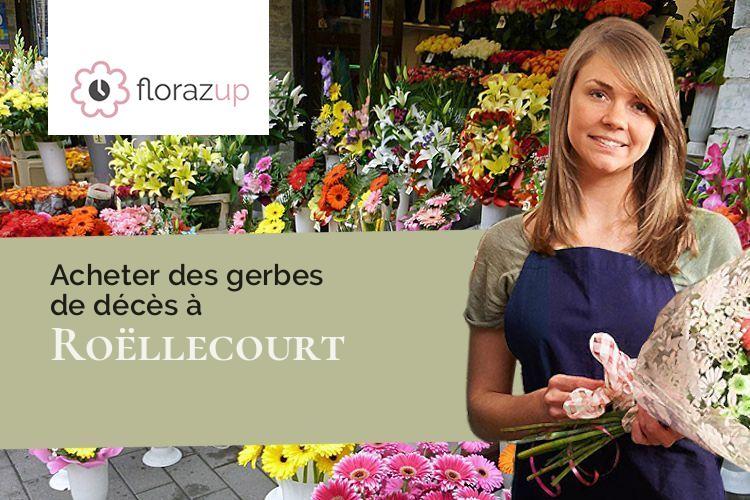 fleurs deuil pour des obsèques à Roëllecourt (Pas-de-Calais/62130)