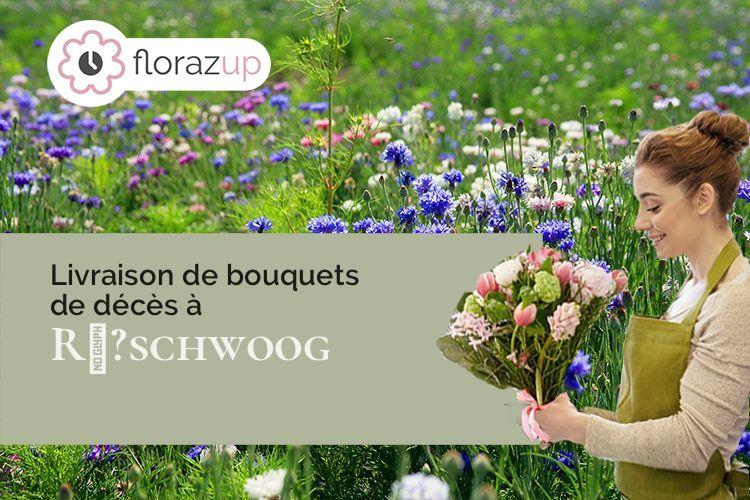 compositions florales pour un deuil à Rœ?schwoog (Bas-Rhin/67480)