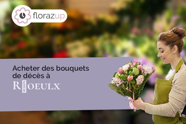 croix de fleurs pour un deuil à Rœoeulx (Nord/59172)